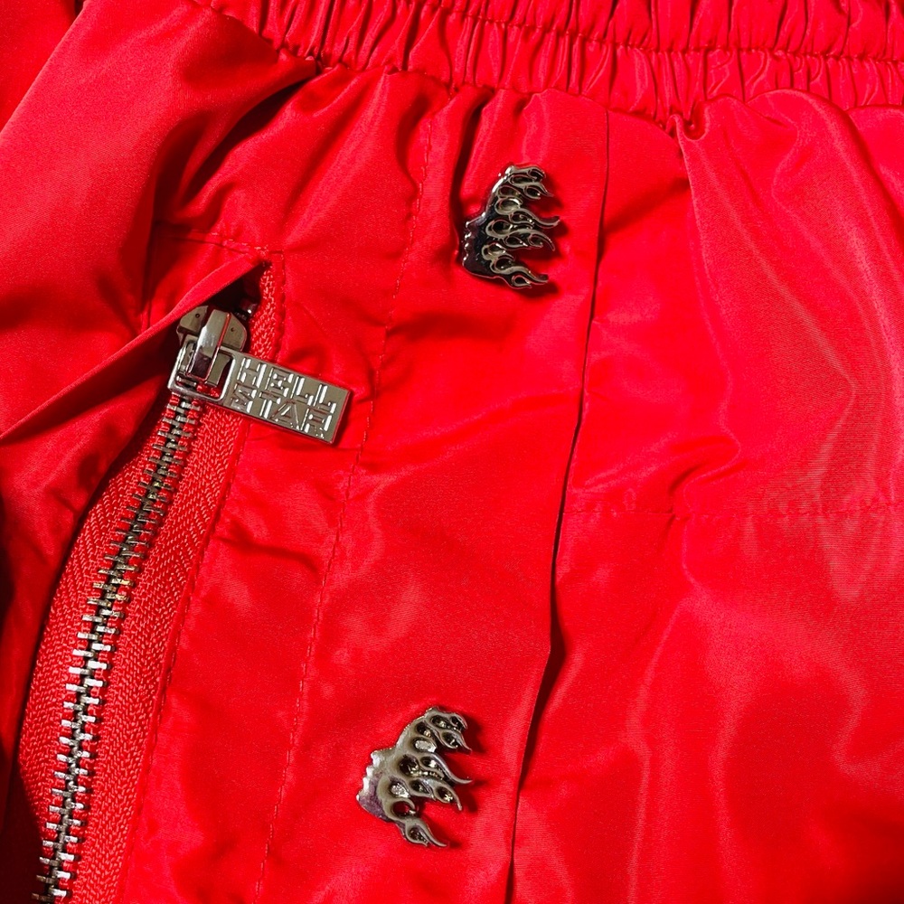 Hellstar Nylon Flare Pants Snap Button Sides - image 4